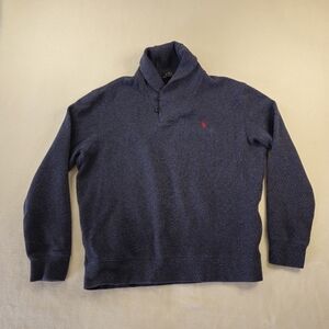 POLO RALPH LAUREN Men's heather Blue Casua Sweater Size XL